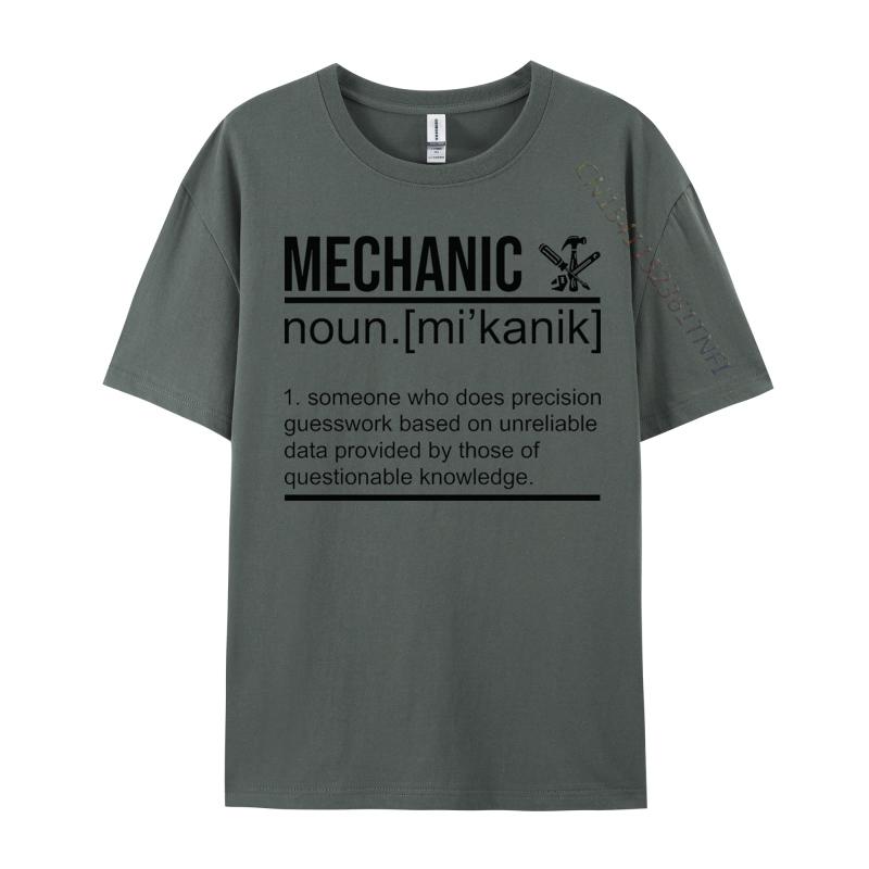 Mechanic Funny Definition Tshirt Tops  Tees Special All Cotton Normal T Shirt Letter Text Printed TShirt