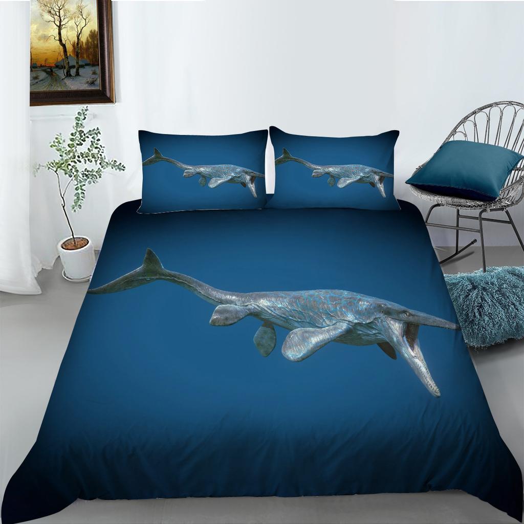 3D Dinosaur Digital Printing Comfortable Polyester Bedding Two Or Three-Piece Set