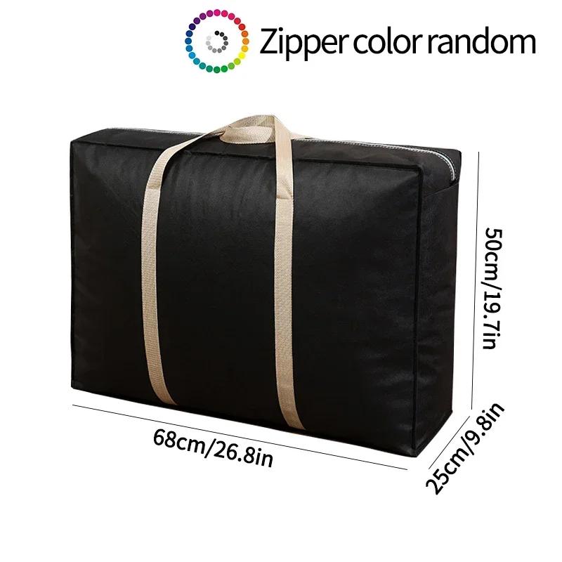 Large Luggage Bag Large Capacity Woven Bag Multifunctional Luggage Packing Bag Clothing Organizer Zipper Portable Moving Bags