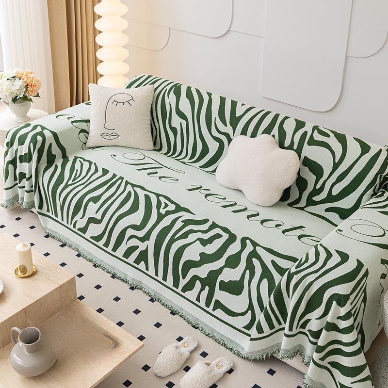 Zebra Pattern Chenille Sofa Cover Cloth Four Seasons Universal One-Piece Sofa Cushion