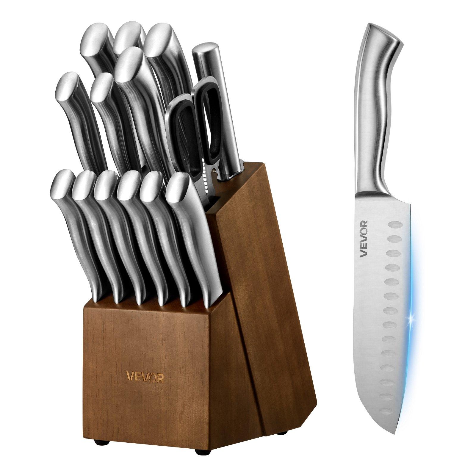 VEVOR Kitchen Knife Set with Block
