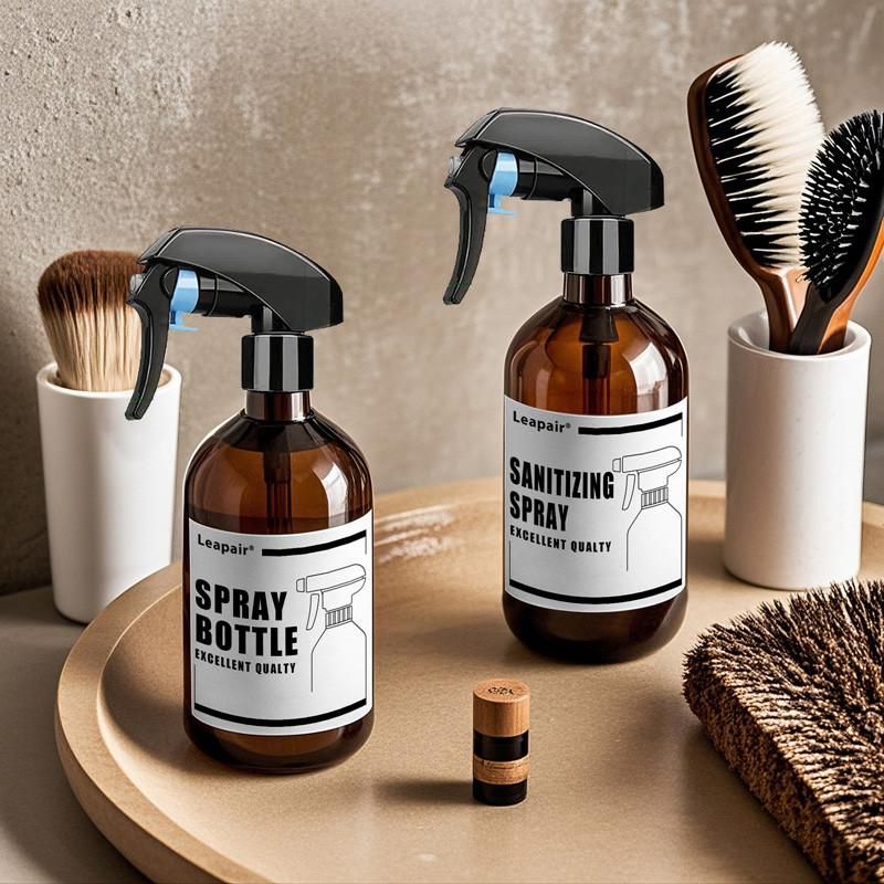 500ml Etiketli Yeniden Doldurulabilir Sprey Şişeleri Plastik Taşınabilir Tetik Sprey Şişesi Bahçe Bitki Mutfak İçin Makyaj Aracı