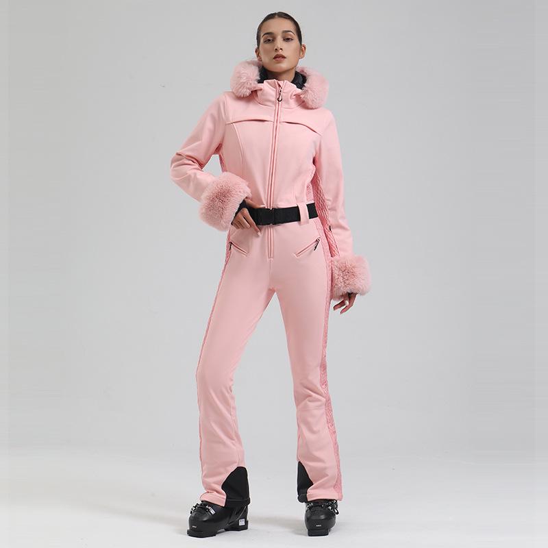 Women's Slim-Fit Double Board Windproof Ski Suit - Waterproof, Thickened, Warm, for Extreme Cold