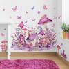 Houbové vinylové samolepky pro dekoraci pokoje holčičky, nástěnná dekorace, samolepicí tapeta do ložnice