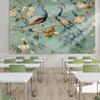 2D flat surface one-piece elegant peacock background fabric highly suitable for home decoration and birthday parties