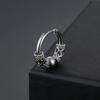 Wannee 2pcs Cross Feather Stud Earrings Punk Rock Style Stainless Steel Hiphop Jewelry For Women Men
