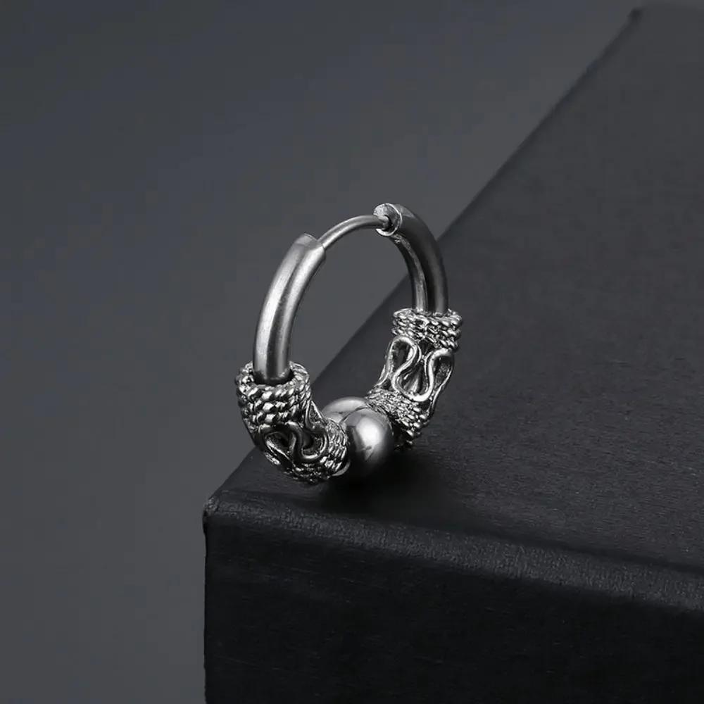 Wannee 2pcs Cross Feather Stud Earrings Punk Rock Style Stainless Steel Hiphop Jewelry For Women Men