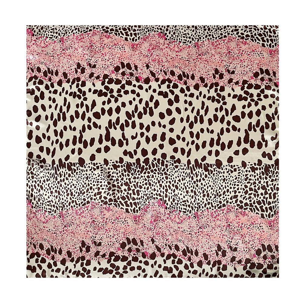 90cm Leopard-Print Silk Scarf/Headscarf – Versatile Women’s Rayon Scarf