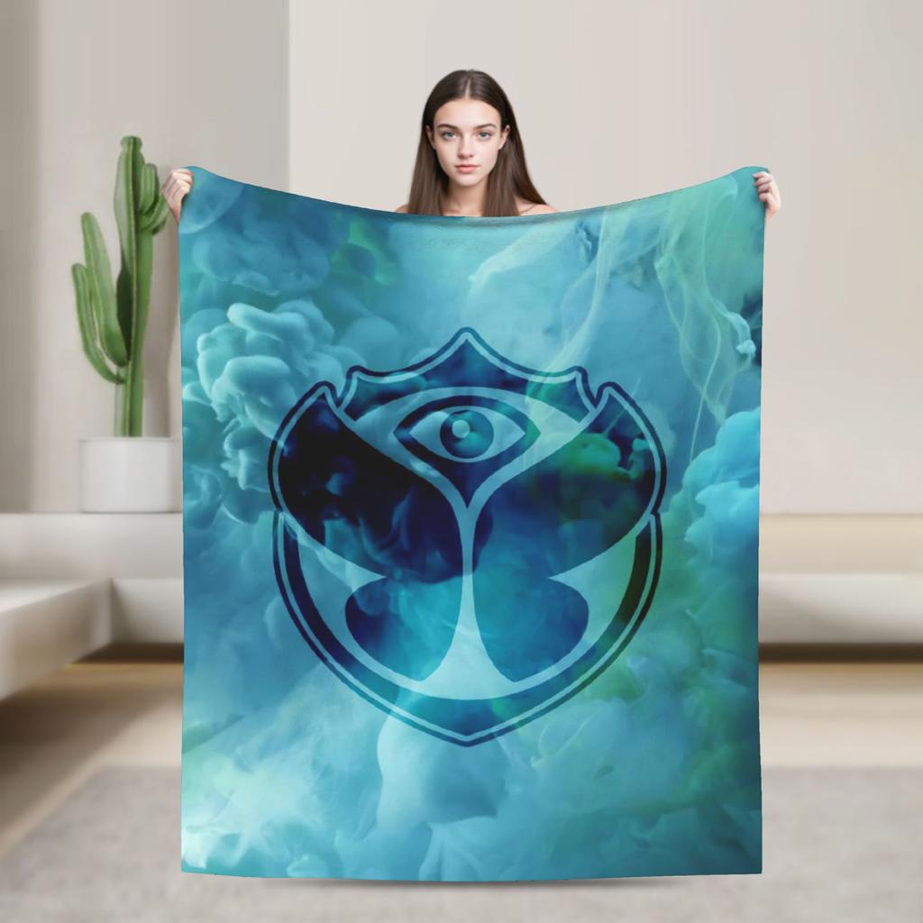 Soft Warm Blanket Camping Tomorrowlands Music Festival  Bedding Throws  Flannel Bedspread For Living Room Pattern Sofa Bed Cover