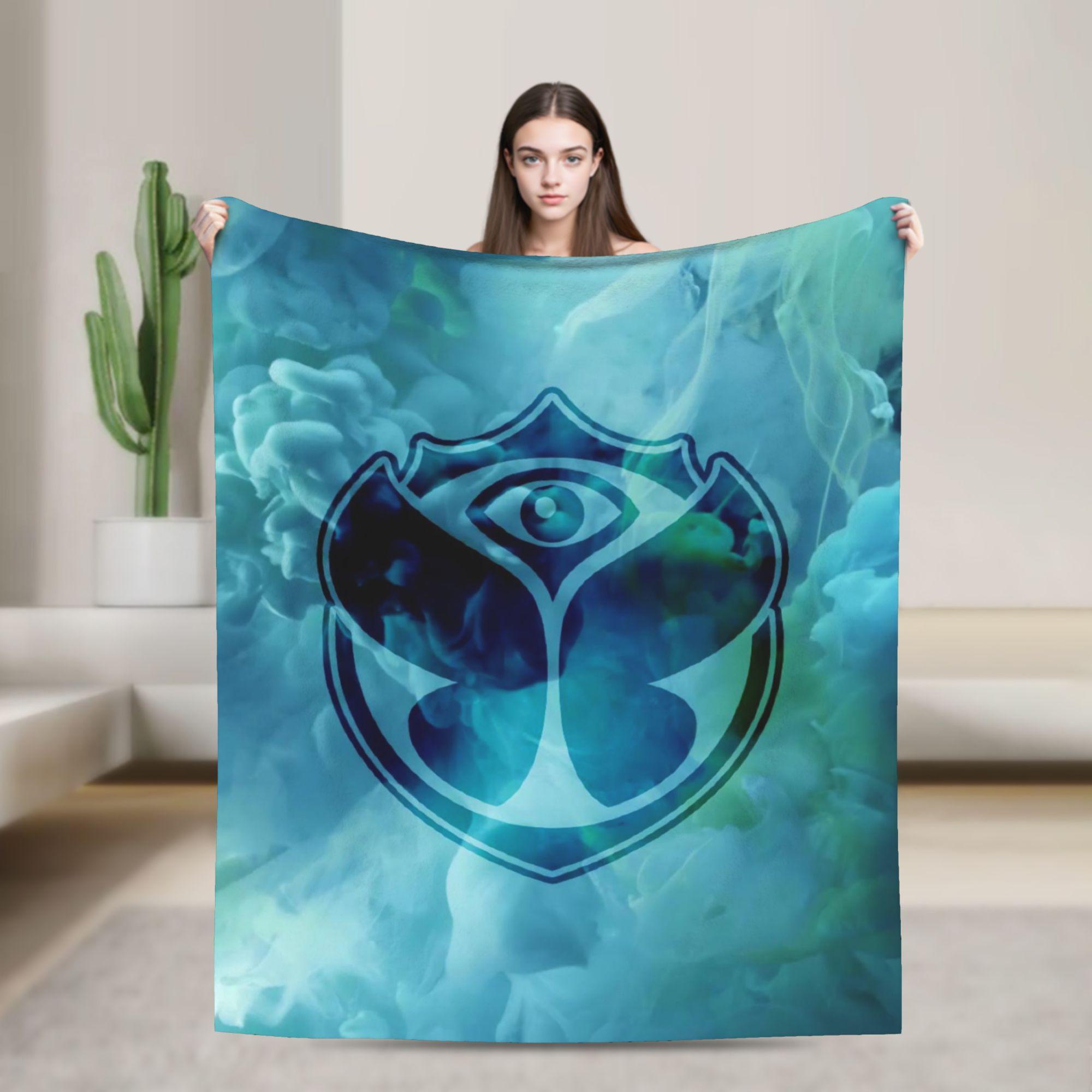 

Tomorrowlands Music Festival Blanket Soft Warm Print Plush Throw Blanket For Outdoor Camping Flannel Bedspread Bed Cover 30x40in