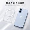 Magnetic Suction Missing Corner Card Bag Transparent Magsafe Mobile Phone Back Sticker Card Case ID Storage Student Card Bag Protective Case