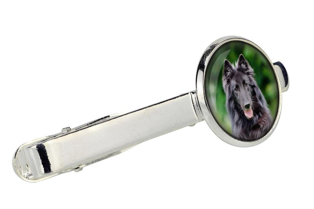 Belgian Shepherd Dog, Belgian Sheepdog - cufflinks and tie with your photo, a suit decoration, men's jewelry from the Art-Dog brand.