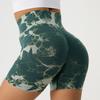Strictly selected European and American new fitness pants, high waist three-point shorts, hip lift sports tie-dye yoga pants wholesale