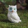 Small Animal Statues Mini Simulation Owl Resin Figurine, Lifelike Feather Texture Statue, Weather-Resistant Micro Fairy Garden Accessories Landscape