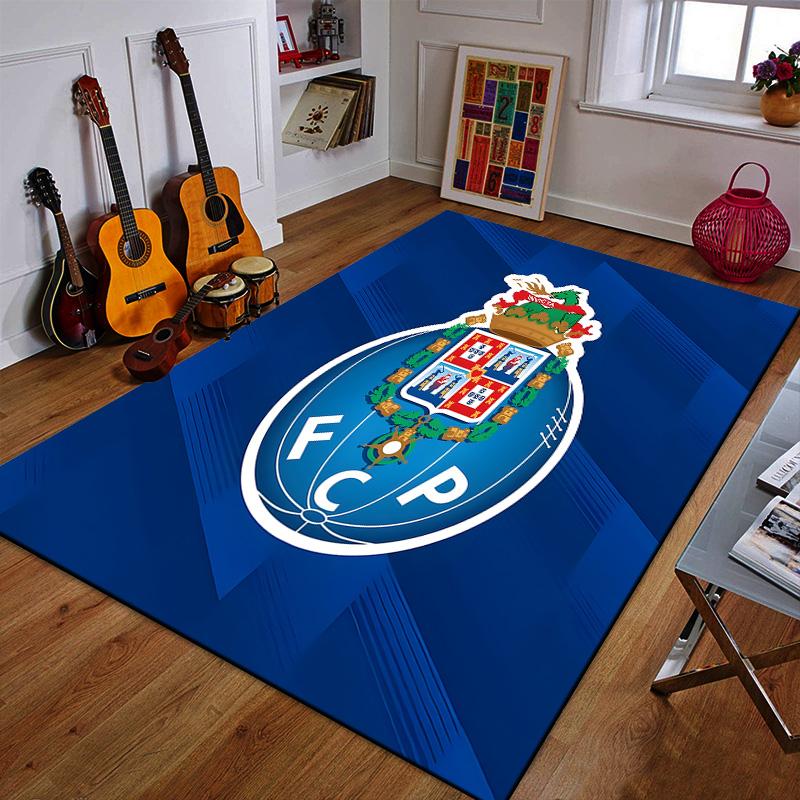"FCP Emblem with Blue Background" Patterned carpet a non slip rug suitable for all seasons and any setting, gift
