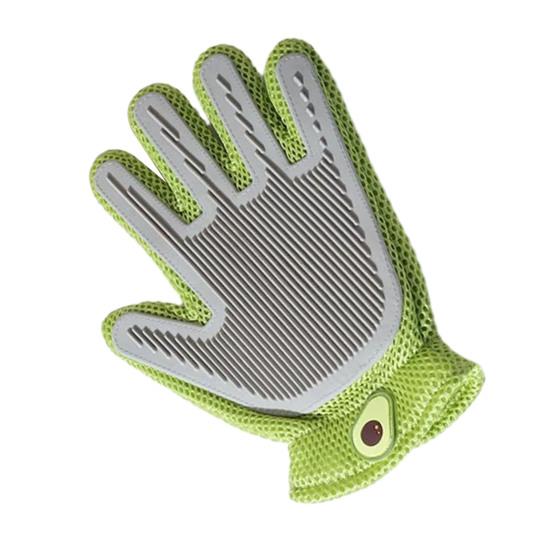 

Перчатки для удаления шерсти домашних животных 2-в-1, перчатка для вычесывания и ухода за шерстью собак и кошек зелёный