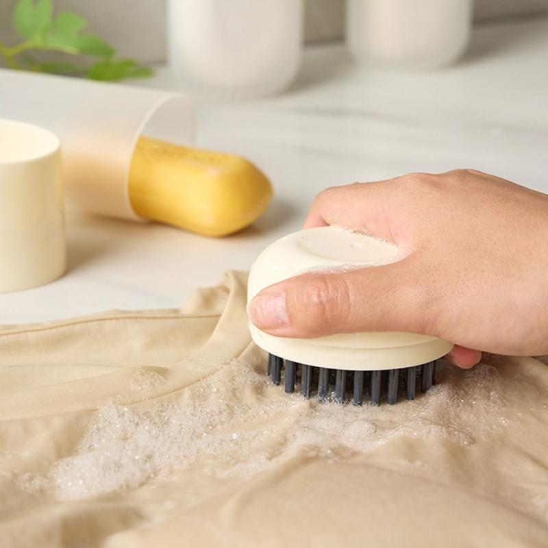 2 In 1 Soap Holder And Scrubber Travel Essential Waterproof Bathroom Organiser With Detachable Brush For Space Saving