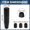 INFINAUTO Car Shift 13cm Universal Automatic and Manual Car Gear Shift Aluminum Alloy Black with 3 1 Set Knob, Knob, Adapters,