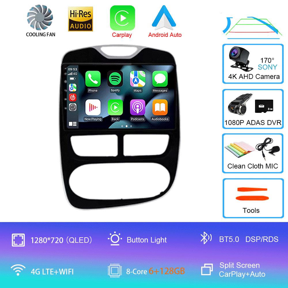 Android14 Car Radio For Renault Clio 4 2012-2016 Multimedia Video Player GPS Navigation Carplay &Android Auto 5G WIFI DSP BT5. 0