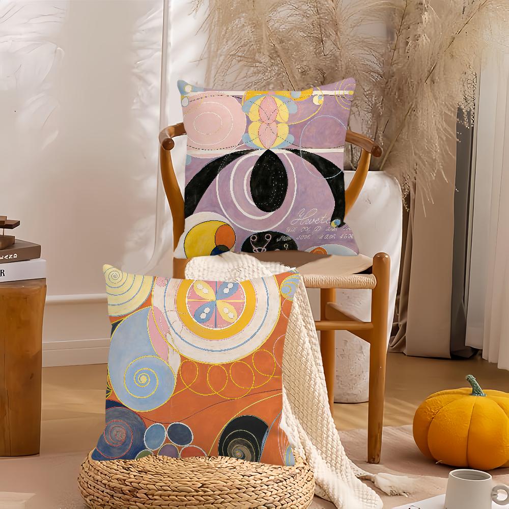H-hilma Af Klint Kunst Kissenbezug Geeignet für Schlafzimmer Wohnzimmer Autos Heimdekoration