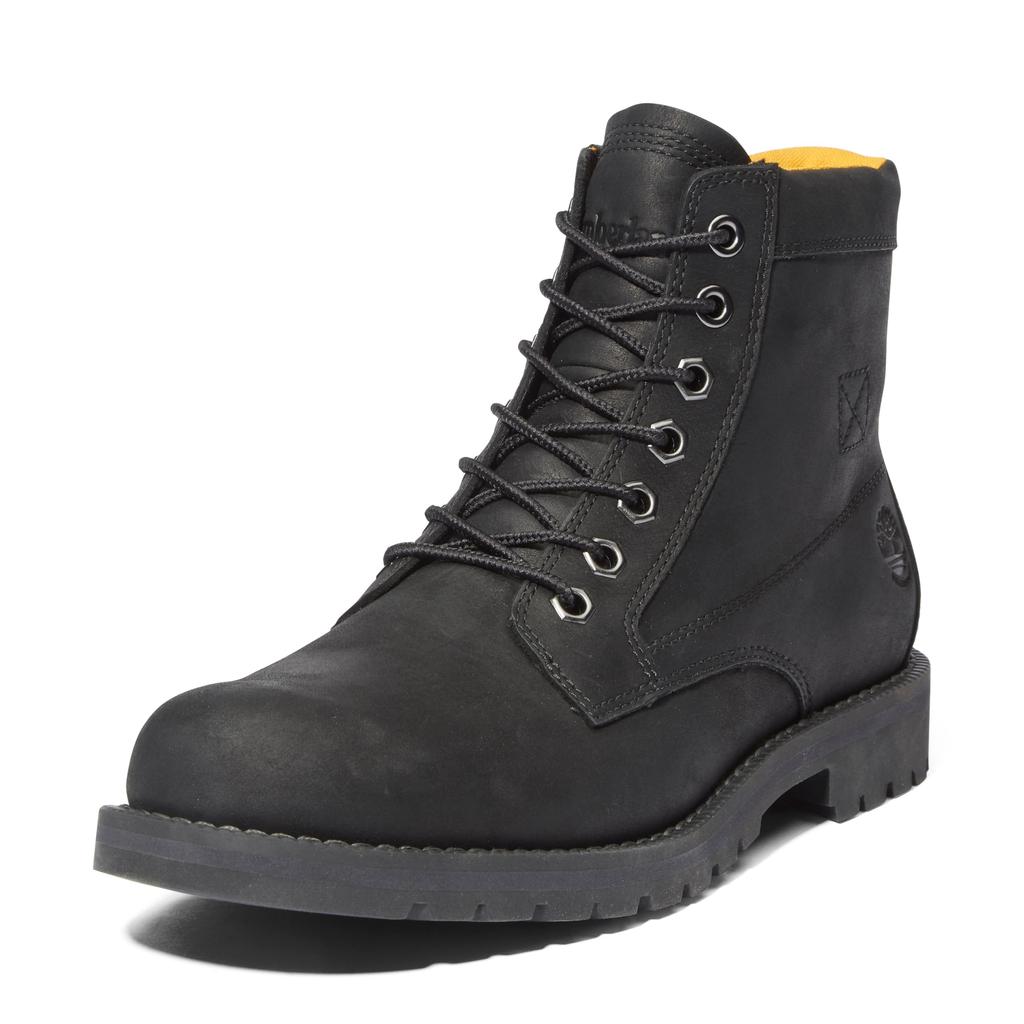 Timberland Redwood Falls Mid Waterproof Boots for Men TB1A44P10151 Jet Black Lace-Up 7.5 / 25.5cm