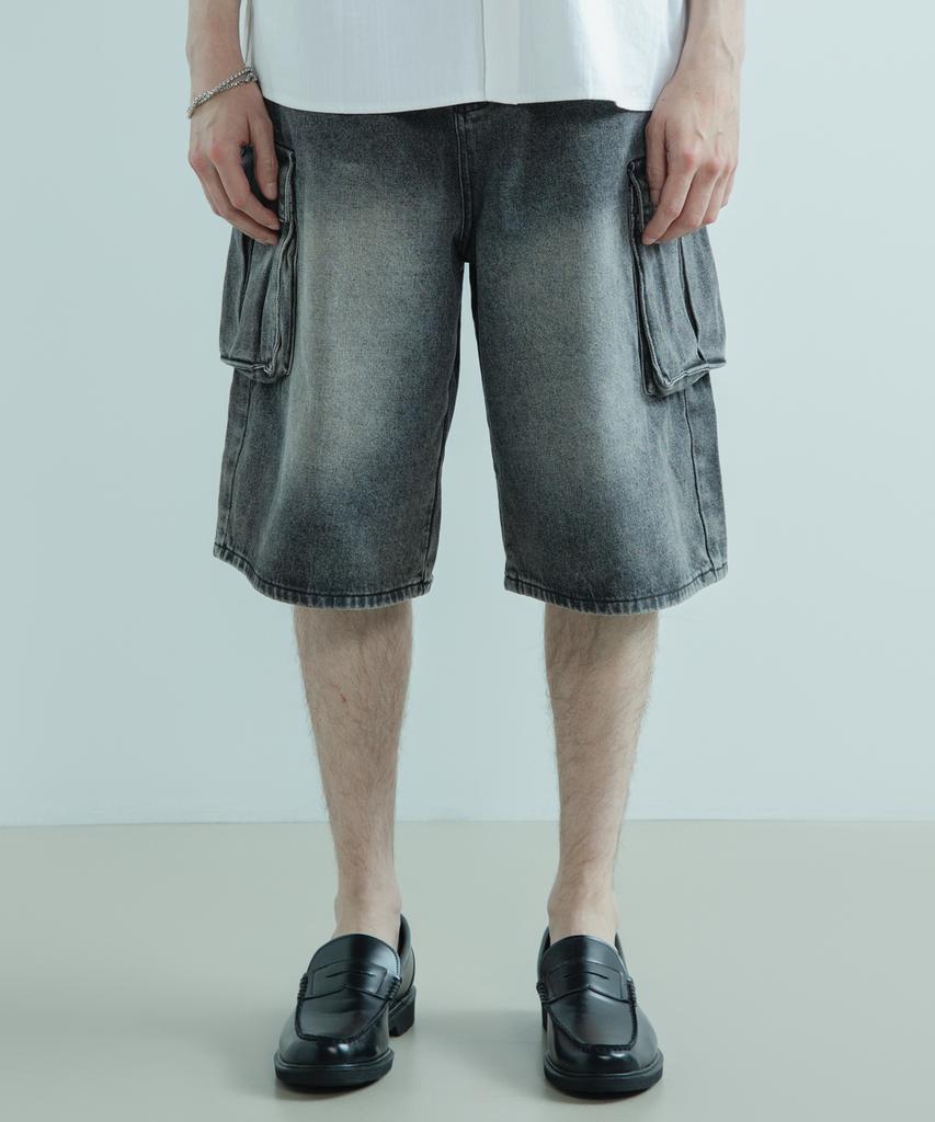 LOGSTORE Wide Cargo Denim Pants