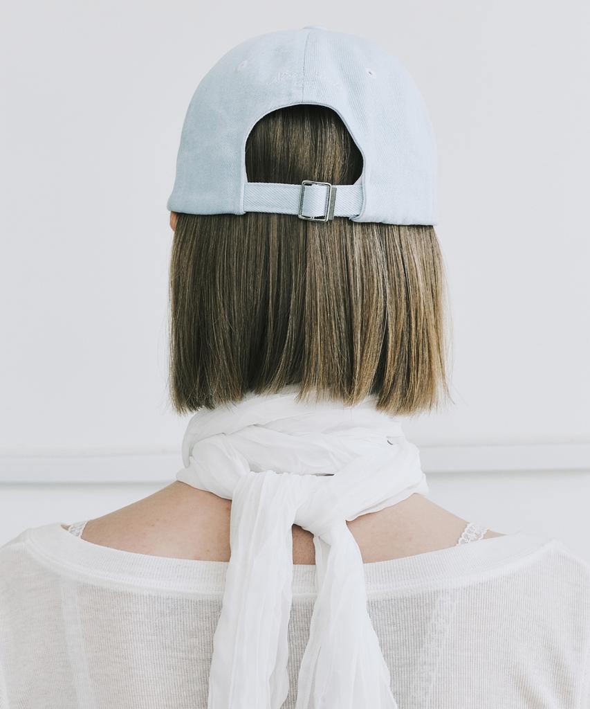 Nigaennikol Nicole Lettering Ball Cap_Denim Sky Blue