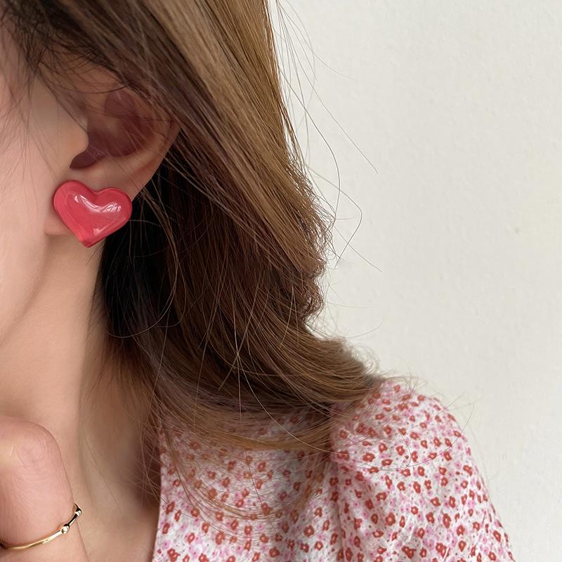Sommer 2023 Süße Jelly-Herz Ohrstecker: Trendig, Nischendesign, Leicht luxuriöses Gefühl für Frauen