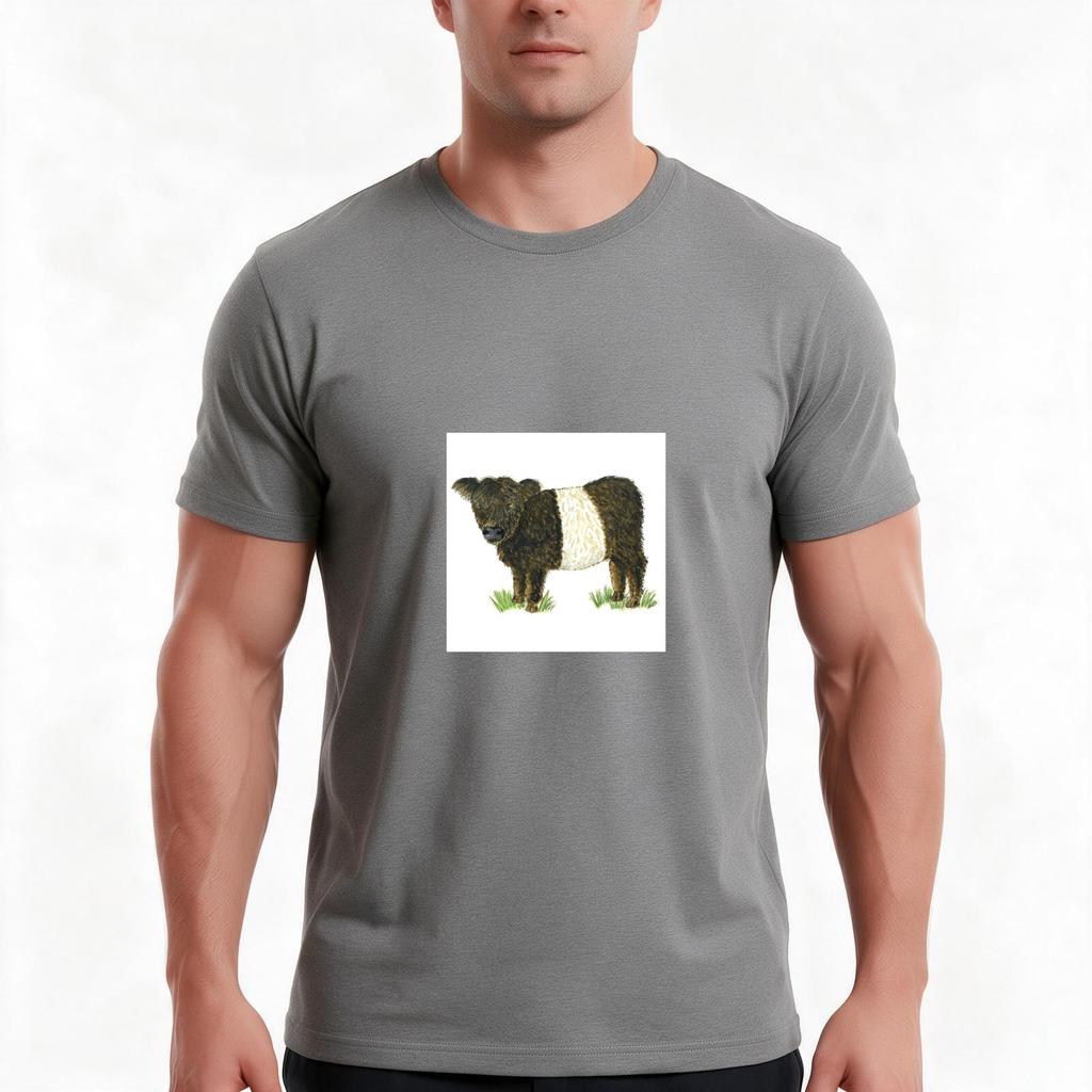 Galloway Belted Cow Tshirt Summer Casual Cotton Tee Oversized Streetwear Tops Vintage Graphic Print Loose Fit Short Sleeve