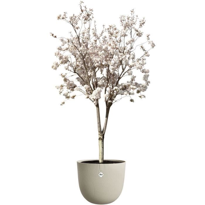 ELHO Pot de fleurs Sereh Rond 47 - Beige - Ø 47 x H 40 cm - 100% recyclé