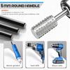 6-Piece Woodworking Rotating Irregular-Shaped File Set Steel Files with Round Handles Grinding and Polishing Tools Deburring