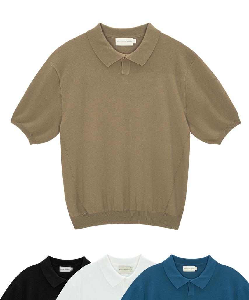ENDOOR Linen Collar Half 1/2 Knit (Beige)