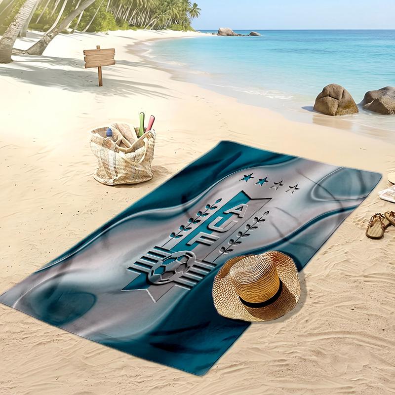 Uruguay Football Print Beach Towel Quick Dry Super Absorbent Soft Bath Towel for Swimming Beach Travel Fan Souvenir Gift