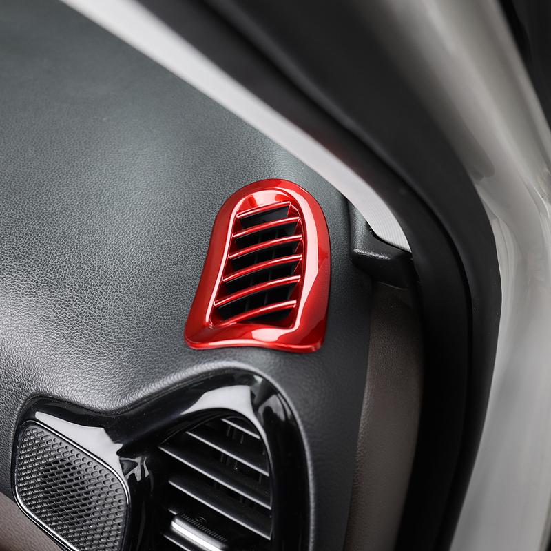 For KIA Soul -2025 Accessories Red Interior Dashboard Front Upper Air Vent Outlet Decorative Frame Cover LHD