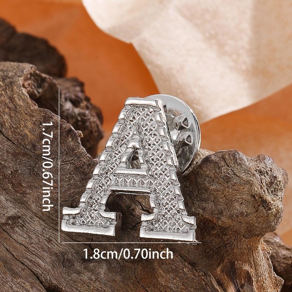 Luxury Alphabet Brooch: Elegant 26-Letter Fashion Pin to Secure Clothing in Style