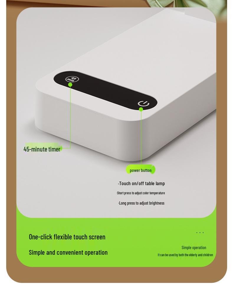 Smart Rechargeable Folding Table Lamp for Students with Eye Protection and Timer