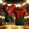 Ronaldo's Printed Design Children's Sportswear Football Jersey and T-shirt Is Suitable for Outdoor Sports Activities