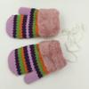 3-9 Jahre gestrickte Handschuhe mit Streifen Junge Mädchen warme Handschuhe Kinder Herbst und Winter verschneite Fäustlinge für Kind