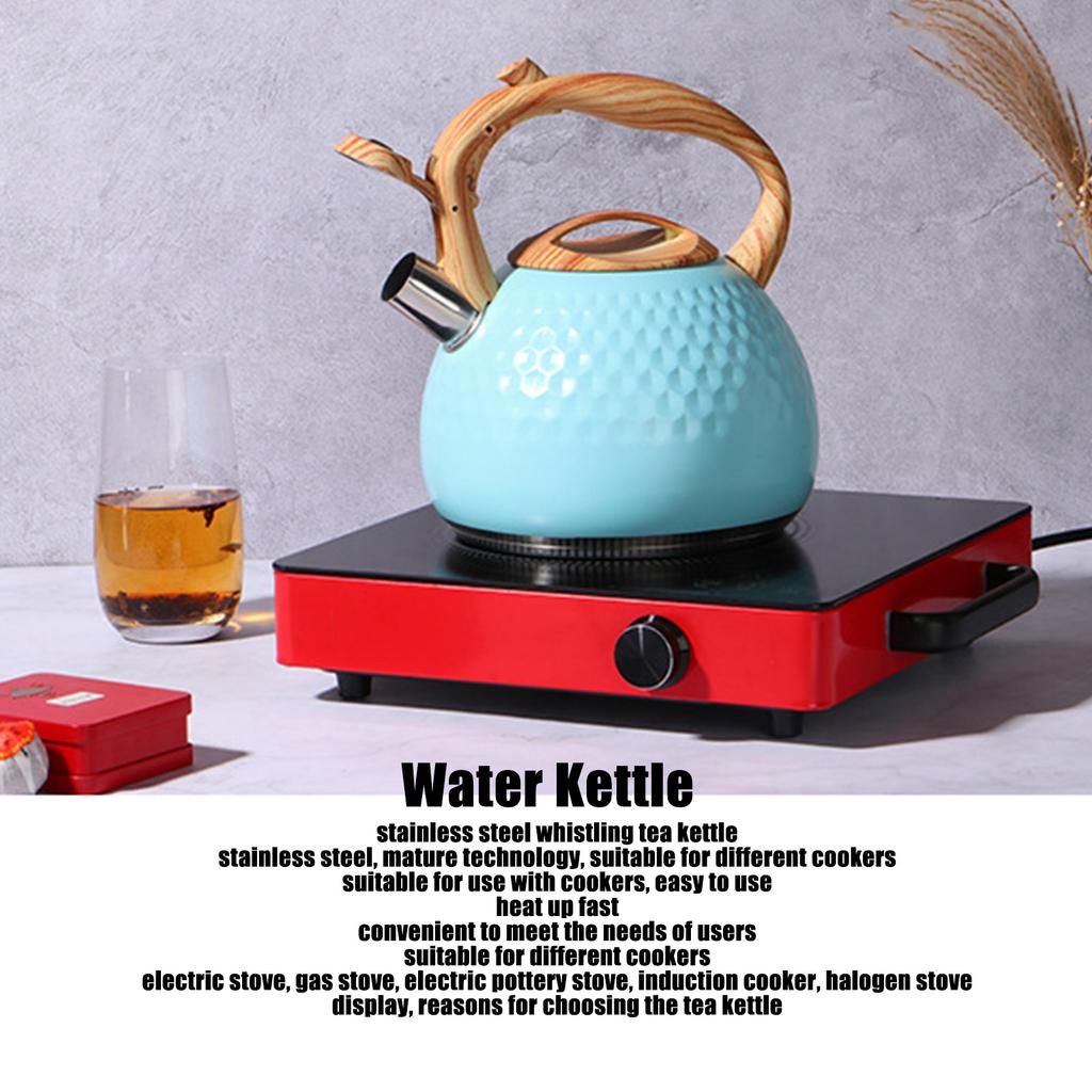 Tea Kettle 3L Teapot 304 Stainless Steel Household Whistling Tea Kettle Water Kettle Tea House Accessories