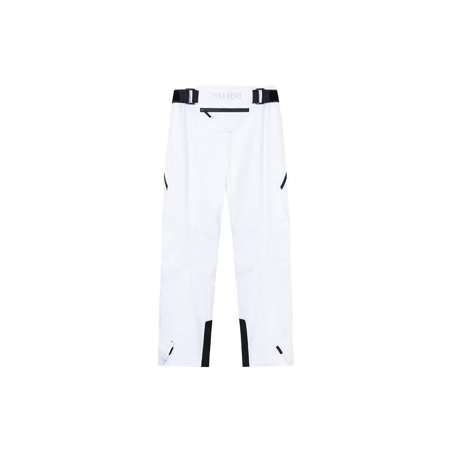 Anta Champion All-Weather Series Color-Block Mid-Rise Straight Ski Pants Men Pants Snow-White 152340512-1