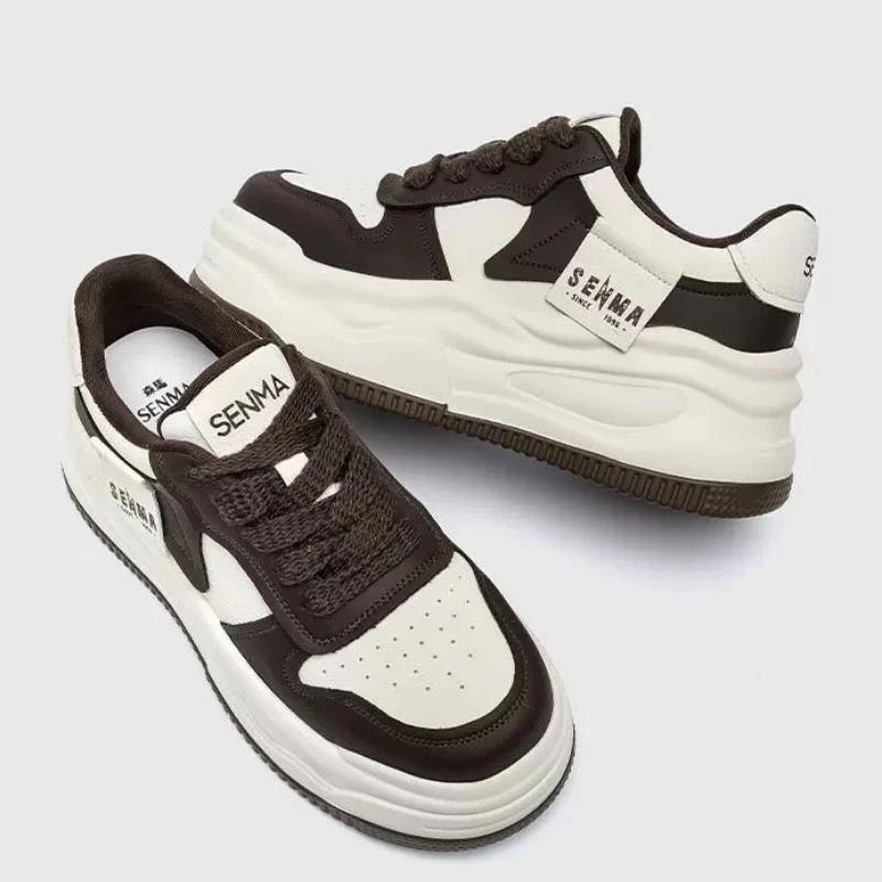 Women's New Simple Solid Color Designer Vulcanized Shoes  Spring Fashion Thick Sole Outdoor Shopping Office Sports Shoes