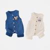 Corduroy Baby Romper: Warm Sleeveless Harem Pants for Boys - Early Winter/Autumn Style