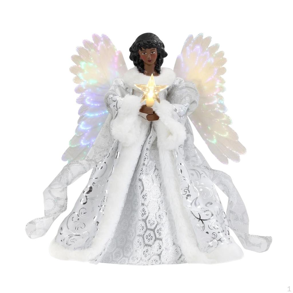Angel Figurines Treetop 25*20cm Light up Glowing Christmas Tree Topper