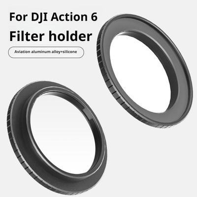Support de filtre métallique pour DJI Osmo Action 6 léger et durable, avec cadre de montage pour filtre adaptateur de filtre de protection de caméra