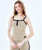 Soipeuyukaen Cotton Terry Stripe Button Sleeveless Top