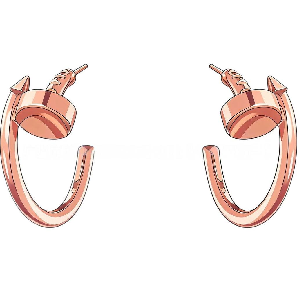Pendientes de Aro con Tachuela para Uñas de Oro de 18 Quilates para Mujer - Diseño Elegante, Versátil y de Moda