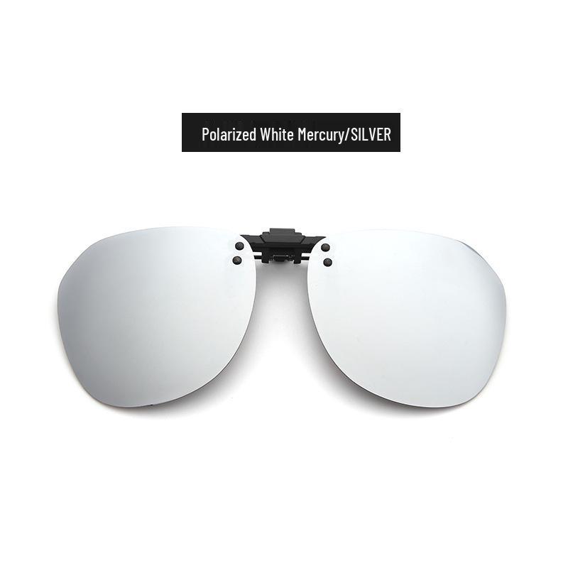 Polarized Flip-Up Clip-On Sunglasses for Men and Women with UV Protection Lenses for Nearsightedness