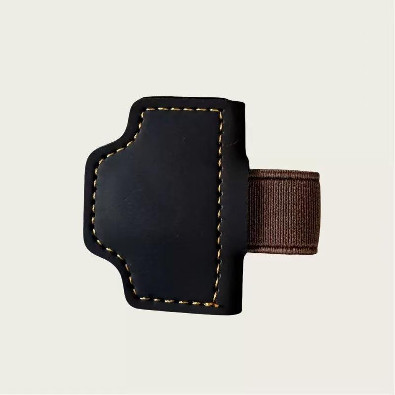 Retro Crazy Horse Leather Magnetic Bookmark & Pen Holder with Free Custom Laser Engraving