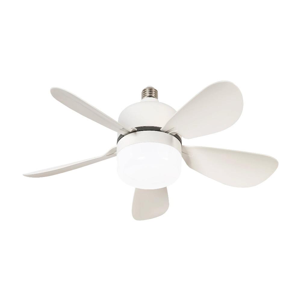 

Socket Ceiling Fans with Lights and Remote Control Dimmable 3000K-6500K Powerful Airflow Quiet Fan Light for Bedroom Living Room белый