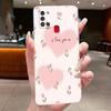 For Samsung Galaxy A21s Phone Case SM- A217F Capa Flower Butterfly Protective Thin Cases Transparent Soft Silicone TPU Cover